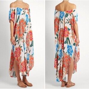 Mara Hoffman Arcadia Dashiki Floral Dress Cover Up Dress L Floral Romantic Boho